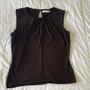 Elegant Brown Sleeveless Top